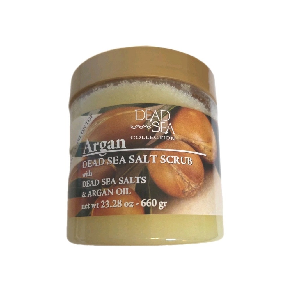 Dead Sea Collection 23.28 Oz Argan Oil Sea Salt Scrub Moisturizes & Nourishes